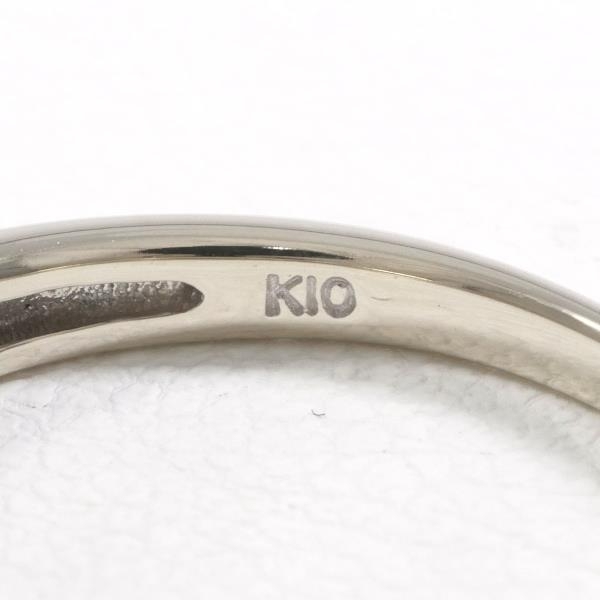 K10WG リング 指輪 7号 ダイヤ 0.11 総重量約1.1g 中古 美品 送料無料☆0315_画像6