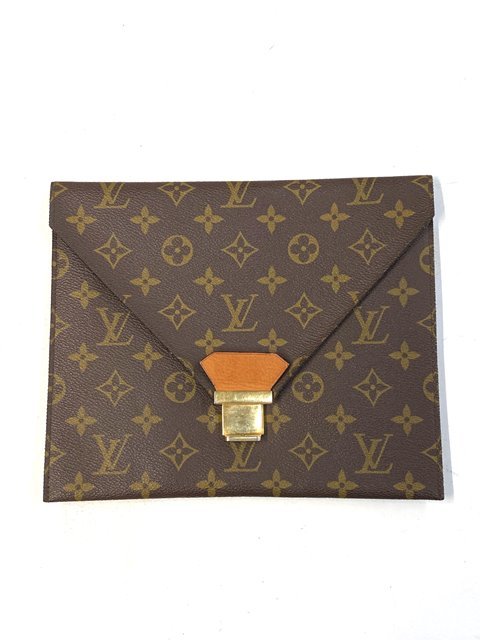 【即決】 LOUIS VUITTON ルイヴィトン ポッシュプレート ミニサイズ モノグラム ポーチ 書類ケース クラッチバッグ セカンドバッグ 821_画像1