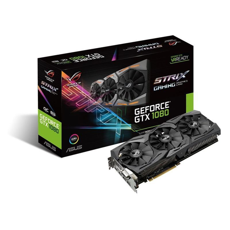 ASUS R.O.G. STRIXシリーズ NVIDIA GeForce GTX1080搭載ビデオカード ベースクロック1759MHz ST
