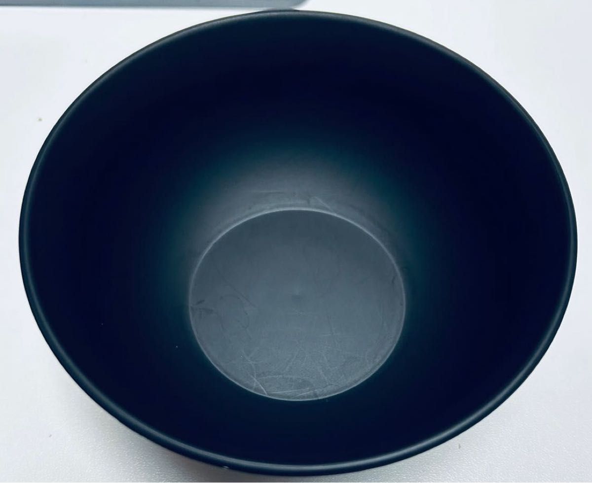 【美品】rebirth ナチュラルシリーズ シリアルボウル 14×5.5cm 日本製 黒 プラスチック 食洗機対応 電子レンジ対応