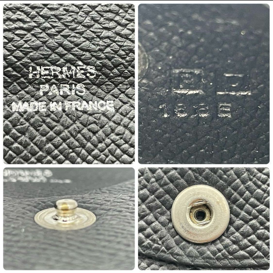 HERMES エルメス カルヴィ カードケース ブラック系 名刺入れ HERMES エルメス カルヴィ カードケース ブラック系 名刺入れ