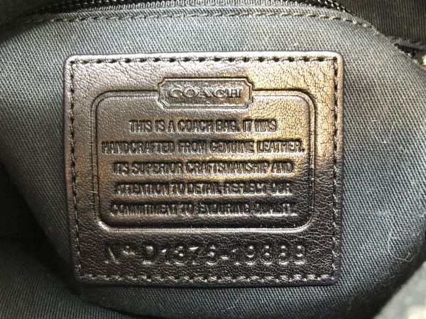 COACH コーチ レガシー ダッフル ショルダーバッグ 肩掛け 19889 ブラック 黒 レザー レディース_画像9