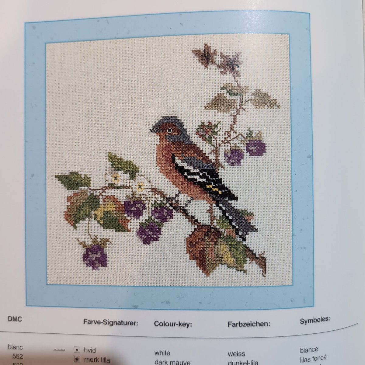 〈クロスステッチ洋書〉鳥の図案集　Eva Rosenstand