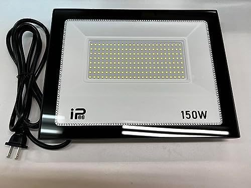  150W IP66防水 LED 投光器 作業灯 20000LM フラッドライト 省エネ 高輝度 アース付きプラグ PSE適合 1.8Mコード ワークライト 駐車場灯 看_画像9