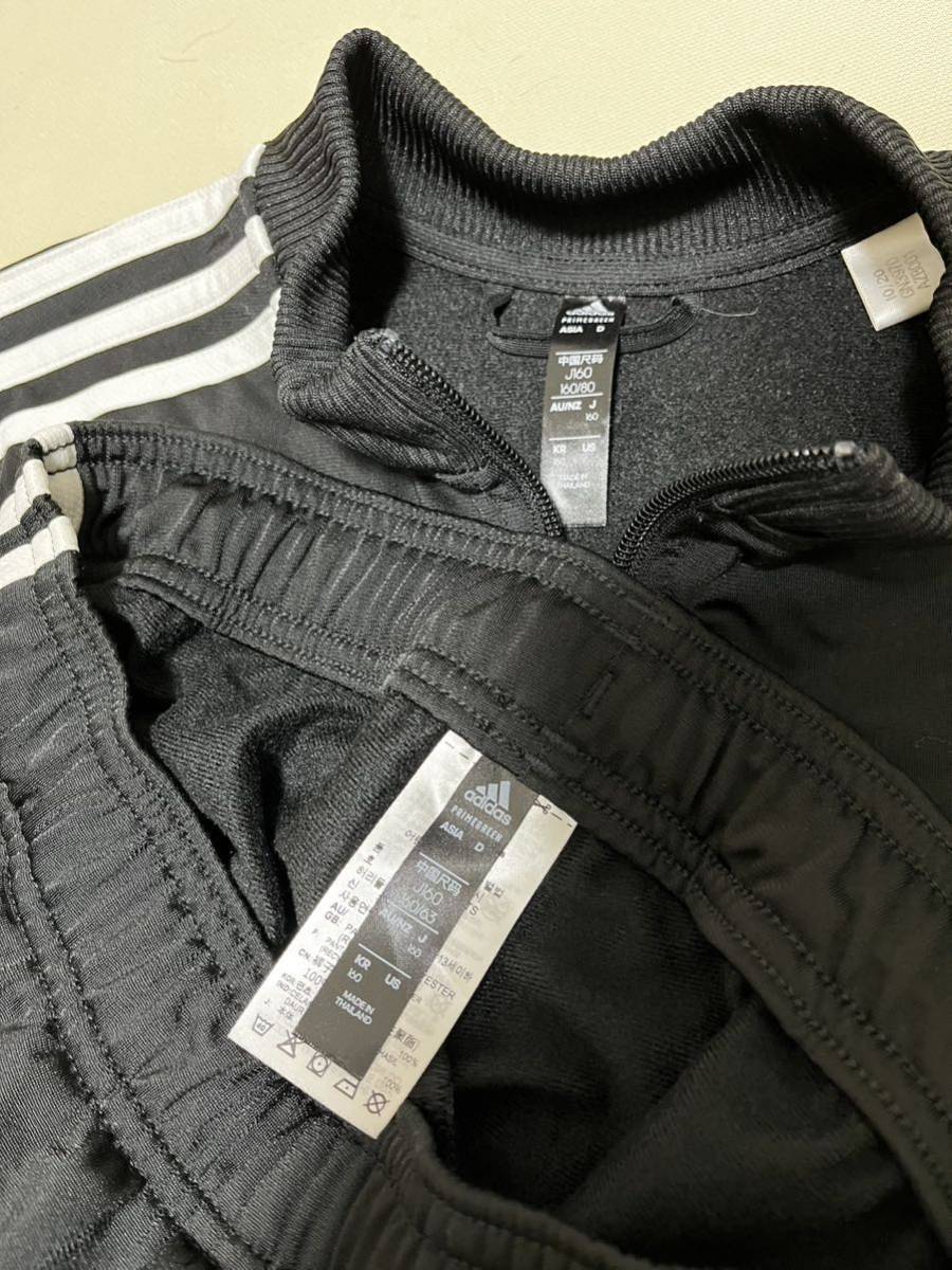  beautiful goods! once have on Adidas jersey top and bottom 160 Kids adidas black black gray reverse side nappy 