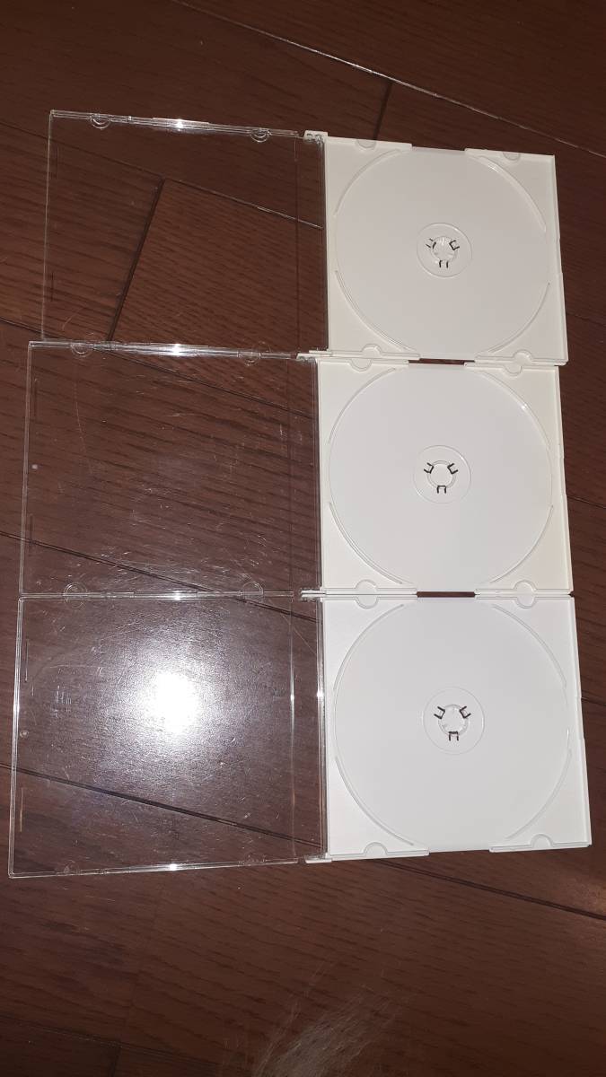 CD/DVDプラケース 1枚収納 スリム 白 100枚セット 中古品_画像2