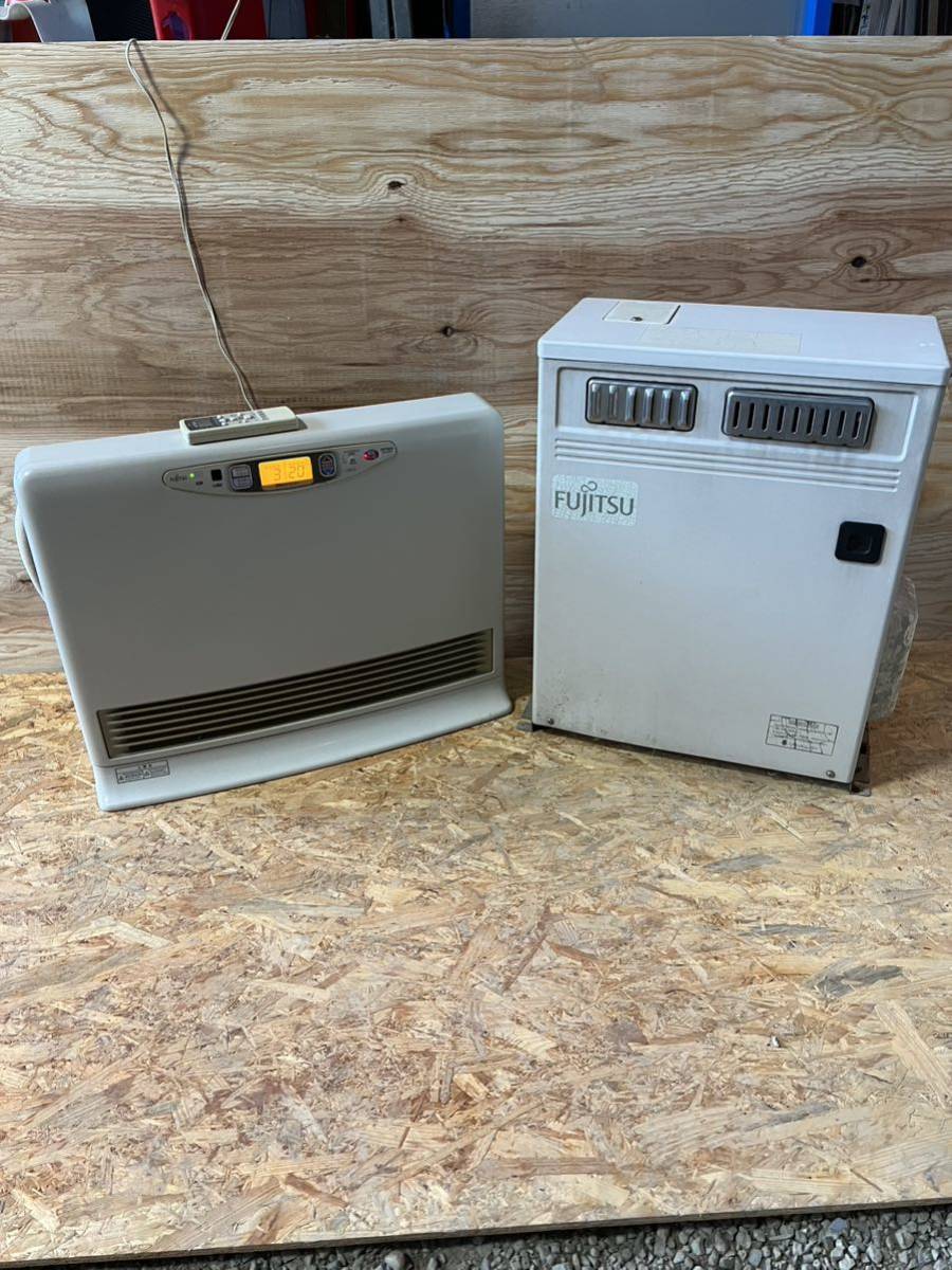  Fujitsu Fujitsu hot water room heater fan navy blue bktaKH-60N-W 2005 year outdoors machine (KB-64NS). interior machine set electrification verification only present condition goods 