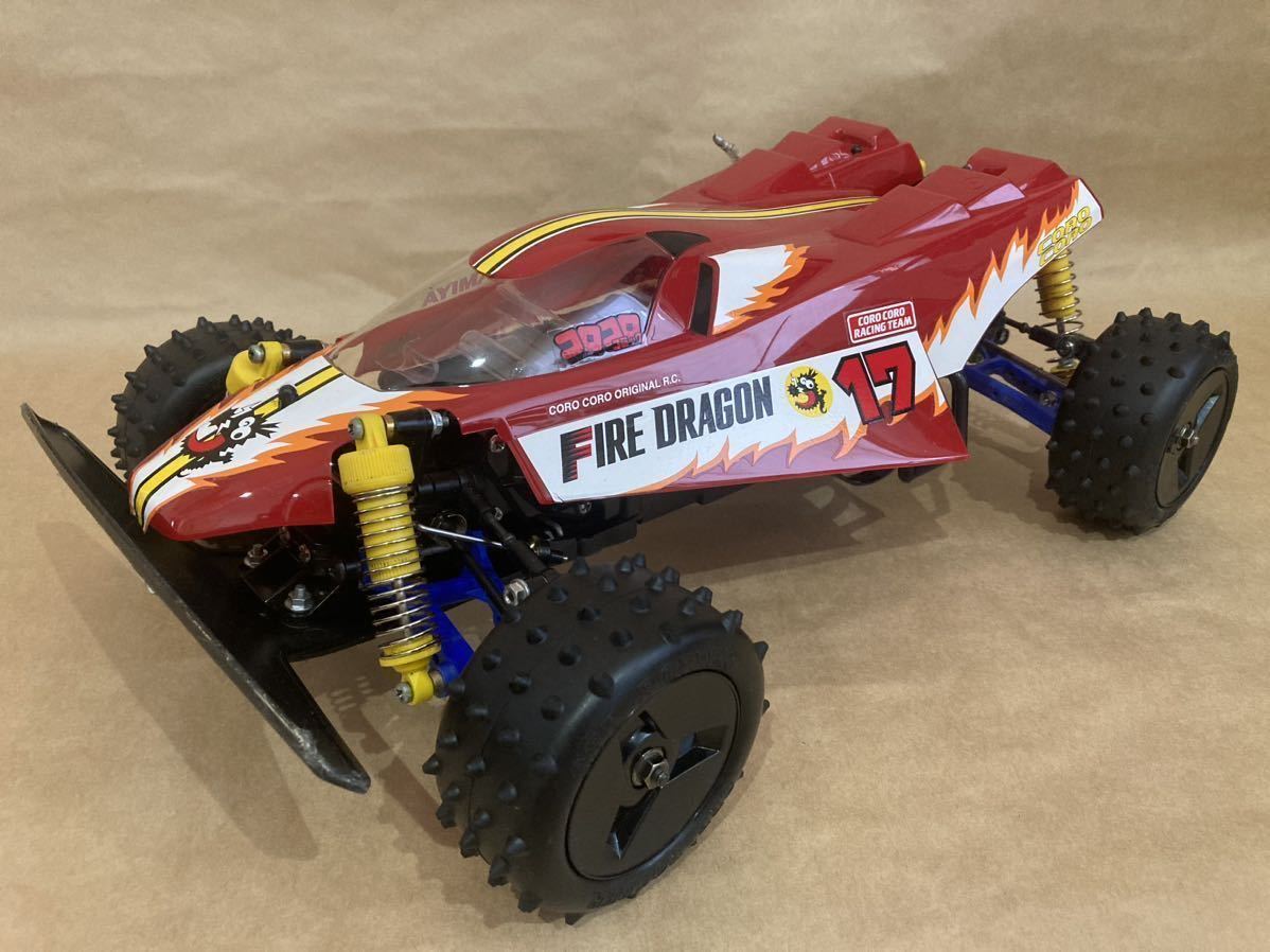 送料無料☆中古 タミヤ 1/10電動RC 4WDレーシングバギー ファイヤードラゴン(2020)☆GTチューンモーター付☆新品ボディ&タイヤ&ホイール_画像3