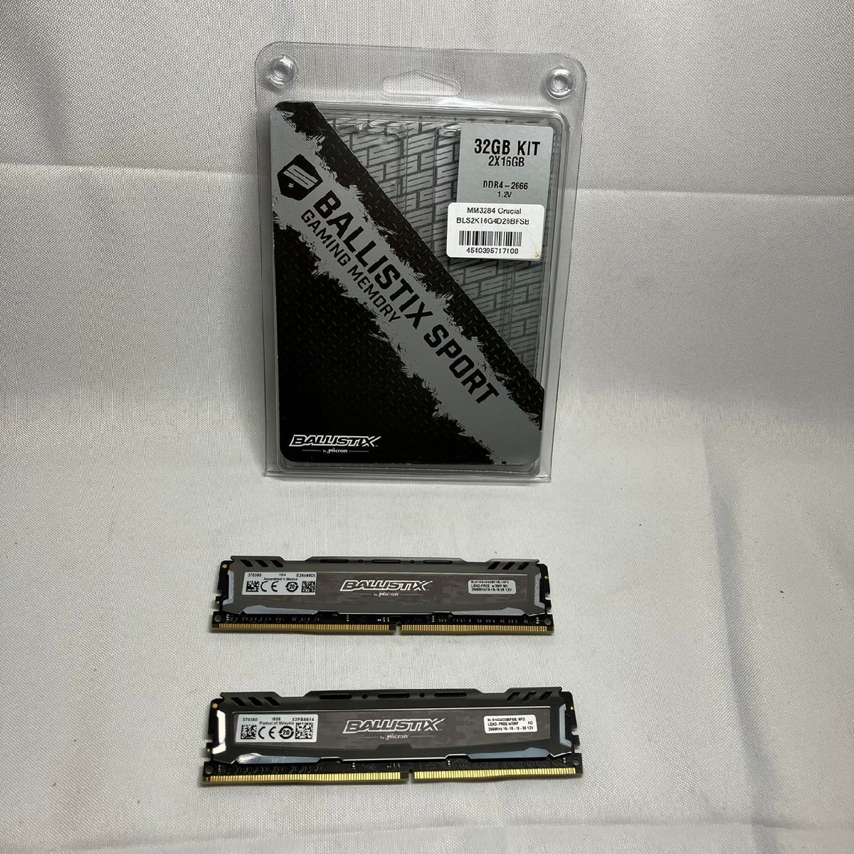 【中古品】『1-386』BALLISTIX SPORT ゲーミングメモリ32GB DDR4-2666 2枚組_画像1