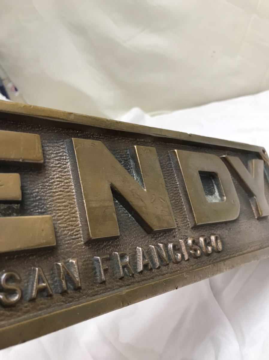 C1-2C60 激レア　HENDY 銅板プレート　真鍮　重量　店舗ディスプレイ　ディスプレー　ビンテージ　アンティーク　レトロ　SAN FRANCISCO 1c_画像5