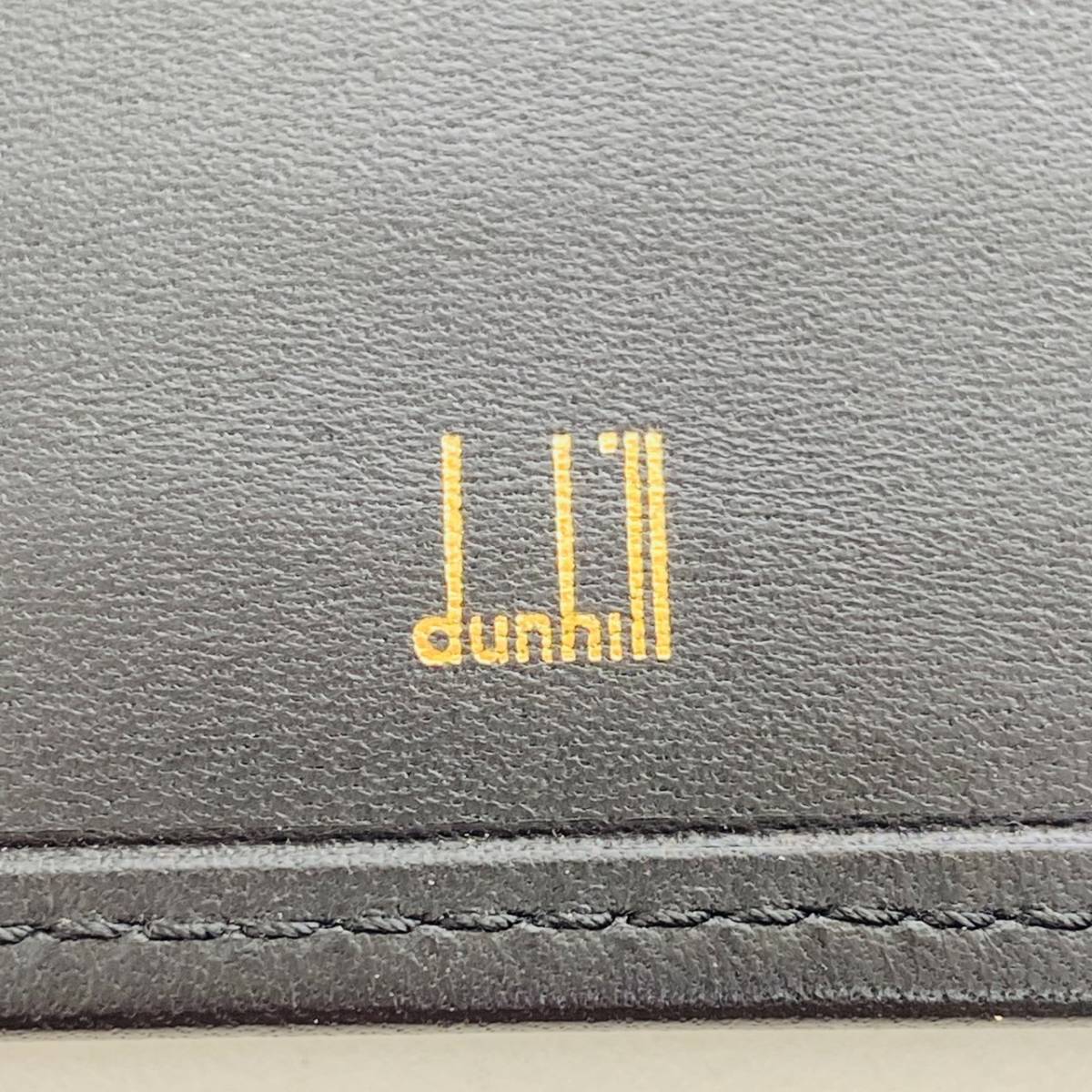 Dunhill ダンヒル 折りたたみ 二つ折り 薄型 長財布 財布 レザー ブラック 黒色 ロゴ 小銭入れ 札入れ カードケース メンズ 男性 1604_画像6