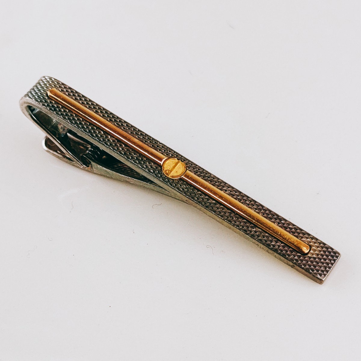 レトロ】dunhill ダンヒル ネクタイピン ゴルフ シルバー基調 dロゴ