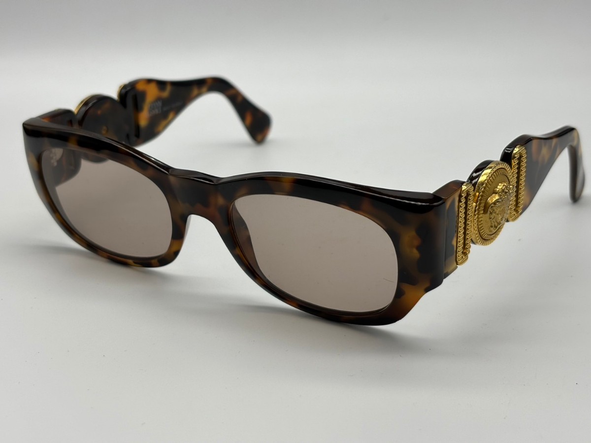 ★美品 VERSACE ヴェルサーチ サングラス MOD.413/A COL.279 べっ甲柄 メデューサ ゴールド金具 眼鏡 メガネ ヴィンテージ S112