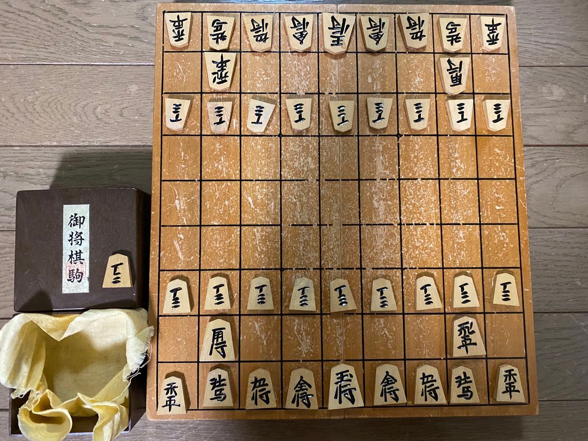 レトロ 高級卓上将棋盤(二つ折) 34.2×31.0×2.8cm(広げた状態)