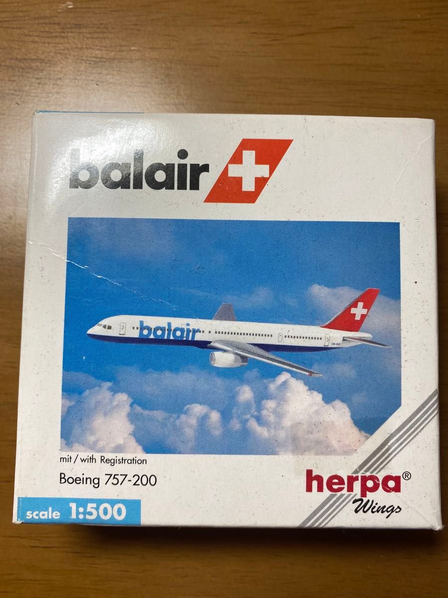 herpa balair 757-200＊1/500スケールモデル＊新品未使用＊