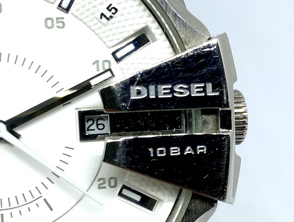 【即決/稼働品】 DIESEL ディーゼル メンズウォッチ DZ-1405 ONLY THE BRAVE ステンレス シルバー 腕時計 クオーツ デイト