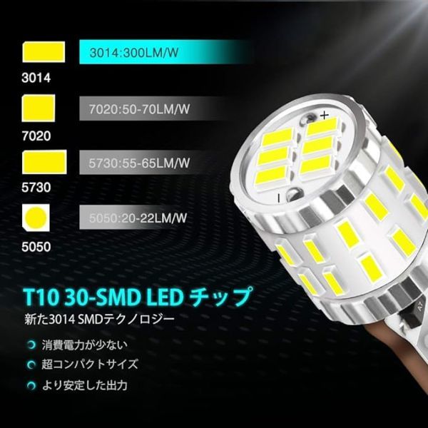 NOVSIGHT ポジションランプ led 24v t10 24v led LEDルームランプ ポジションライト 爆光 10個 D_画像5