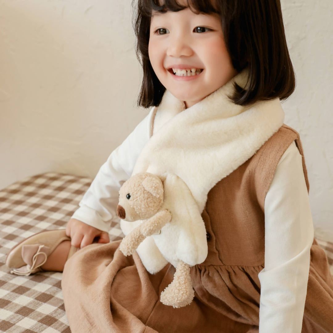 ku. san muffler Kids tippet .. attaching white Korea outfit for cold weather 