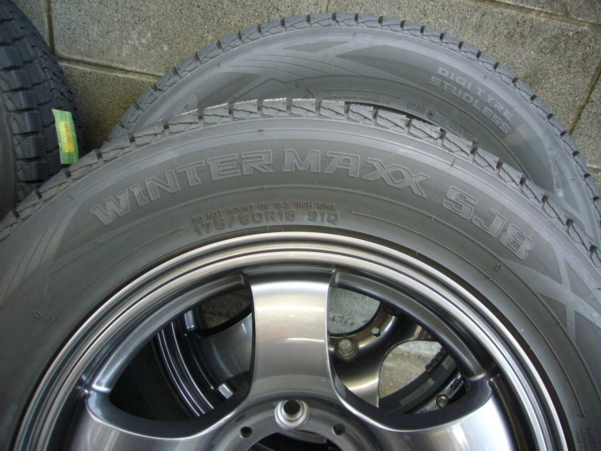 ★美品★　SUZUKI ジムニー JB64 16インチ 175/80R16 WINTERMAXX スタッドレス タイヤホイール 4本セット_画像7