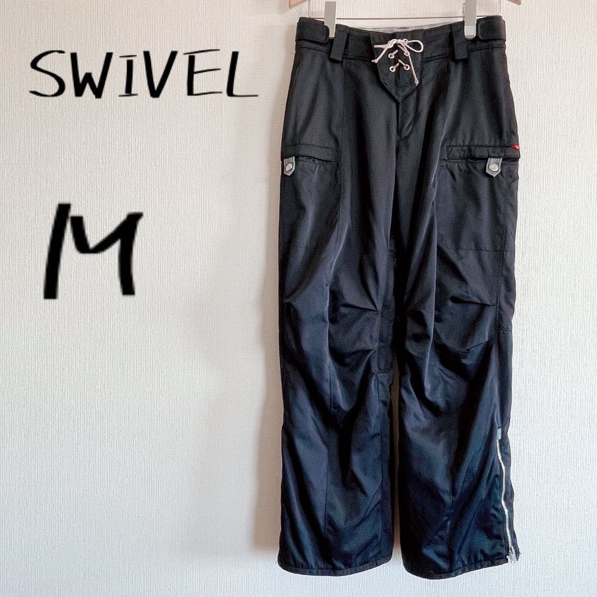 美品　SWIVEL スウィベル　スキー　スノボ　スノボウェア　スノーボード　パンツ　レディースブラック　M
