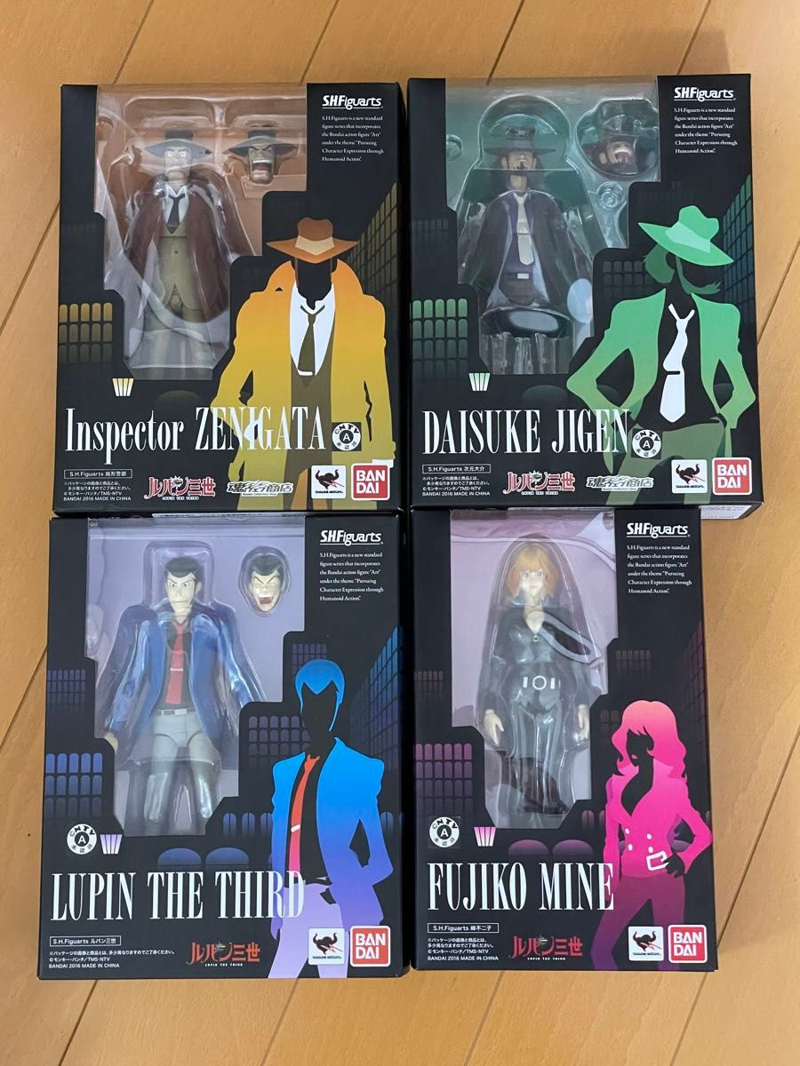 S H figuarts ルパン三世 峰不二子 次元大介 銭形警部 4点セット S H figuarts ルパン三世 峰不二子 次元大介 銭形警部 4点セット