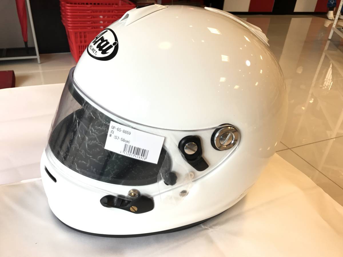 新品  ア ラ イ ４輪ヘルメット  GP-6S 8859  ●ミラーシールド ● ハンスアンカー セットの画像2