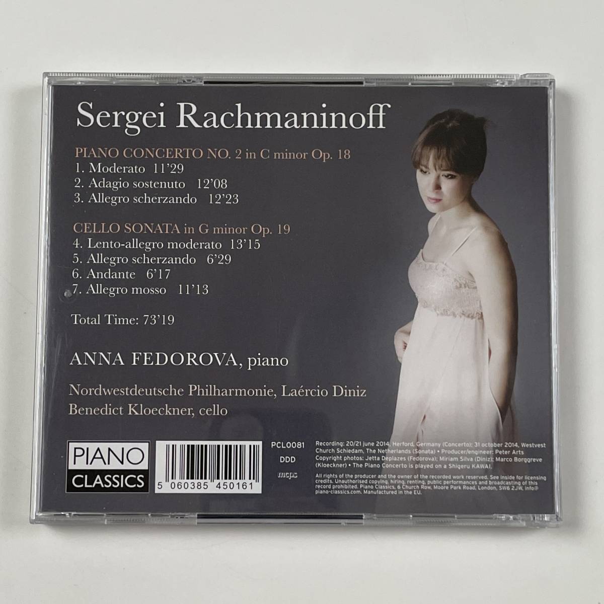 Sergei Rachmaninoff/Anna Fedorova/Piano Concerto2 Cello Sonata/中古CD_画像2