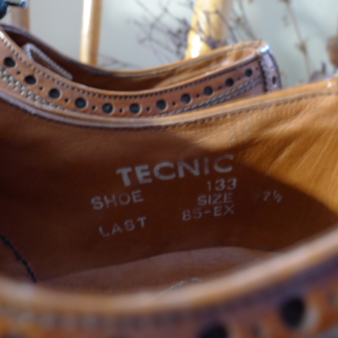 【英国製未使用品】Tecnic Shoes 内羽根フルブローグ UK7 1/2 EX _画像7