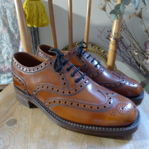 【英国製未使用品】Tecnic Shoes 内羽根フルブローグ UK7 1/2 EX _画像1