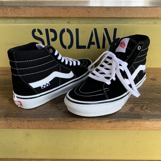 VANS バンズ 【SKATE SK8-HI】 BLACK/WHITE 黒白 US-8.5(26.5cm) 新品正規品 スケシュー