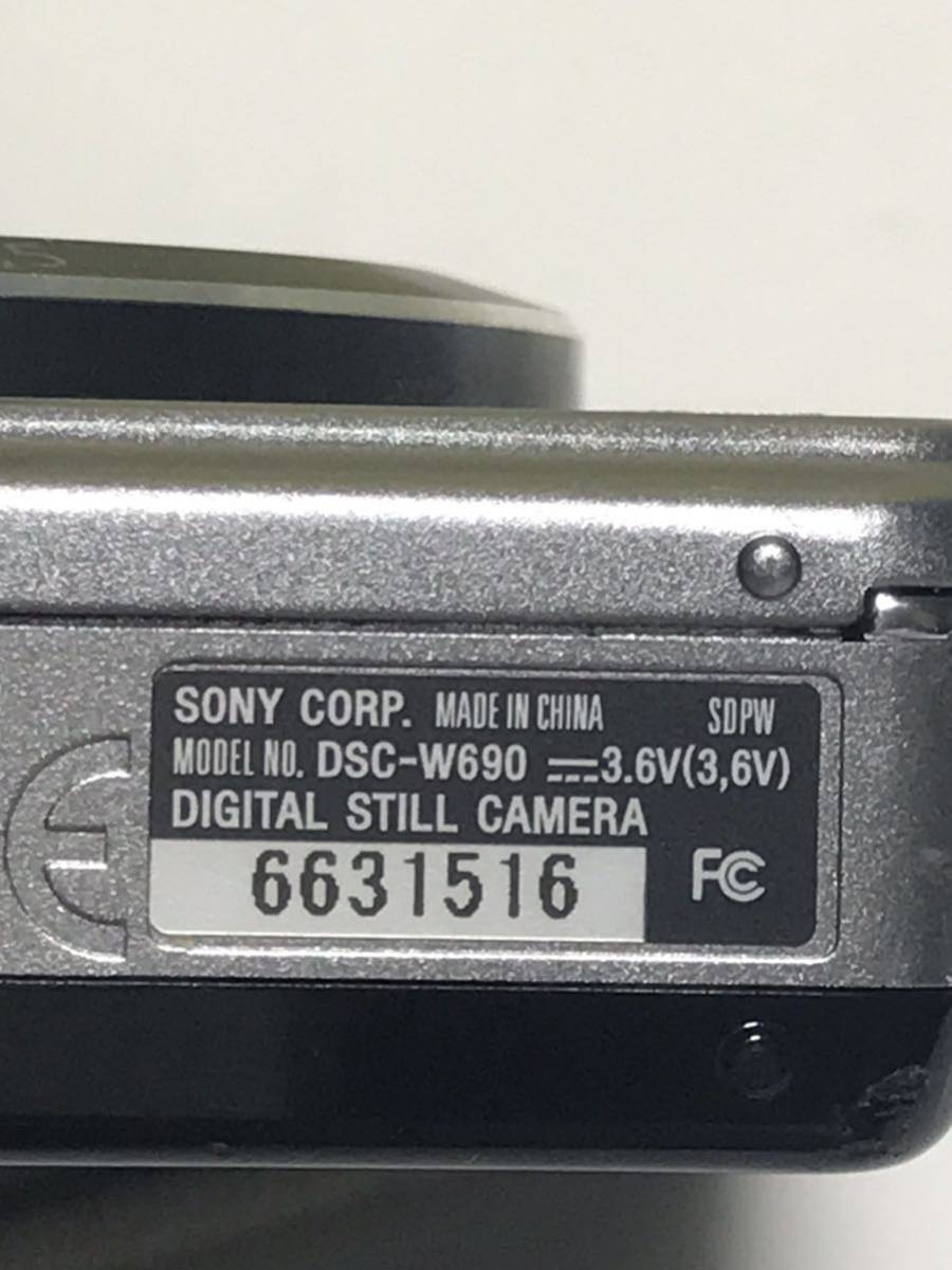 SONY ソニー Cyber shot DSC-W690コンパクトデジタルカメラ 10x Zoom 16.1x MEGA PIXELS 動作確認済み の画像9