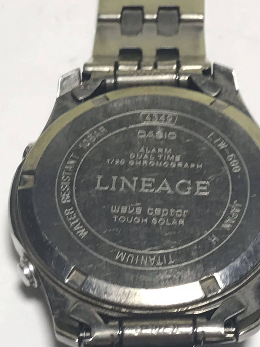 CASIO LINEAGE カシオ LIW-600 WAVE CEPTOR TOUGH SOLAR 腕時計 クォーツ 動作確認済み_画像10