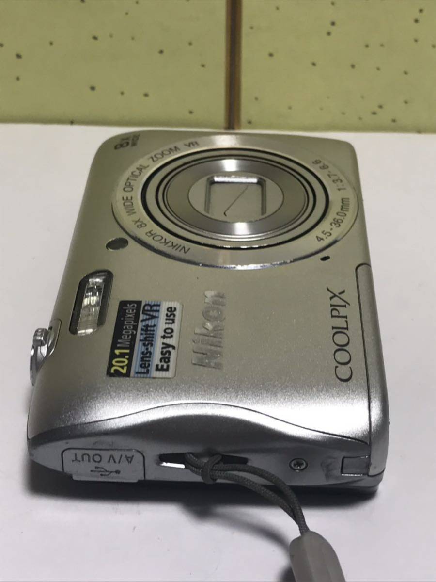 Nikon ニコン COOLPIX S3700 コンパクトデジタルカメラ 8x WIDE OPTICAL ZOOM VR WiFi 20.1 Megapixels 動作確認済み_画像6