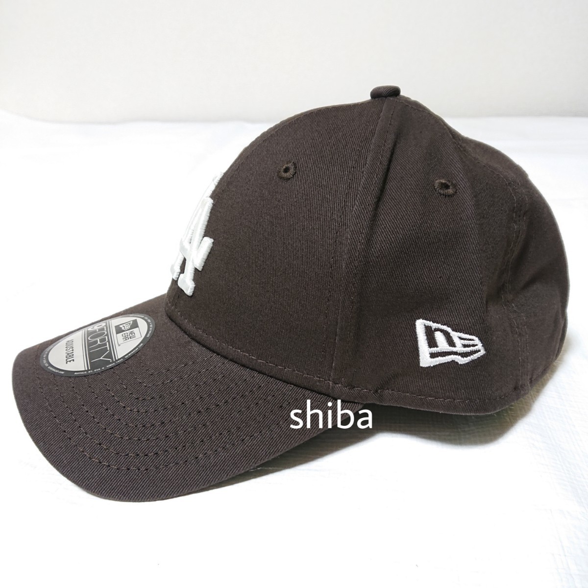 NEW ERA ニューエラ キャップ 帽子 ブラウン 茶色 白 ホワイト ドジャース 野球 MLB ユニセックス 大谷_画像3