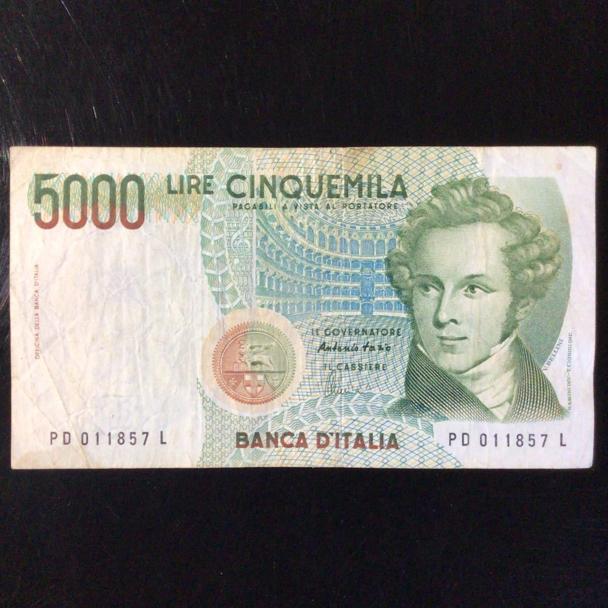 World Paper Money ITALY 5000 Lire【1985】_画像1