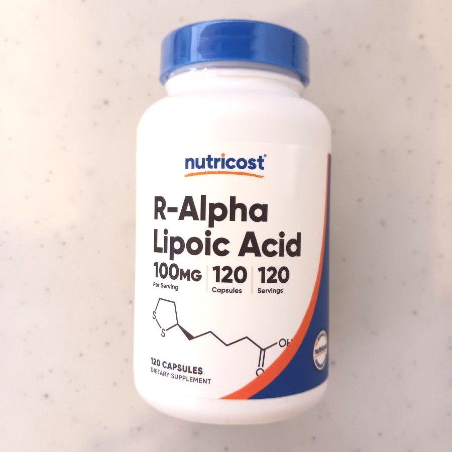 ★個数変更可★ニュートリコスト　Rアルファリポ酸　100mg 　120粒　αリポ酸　リポ酸R　サプリメント　nutricost 