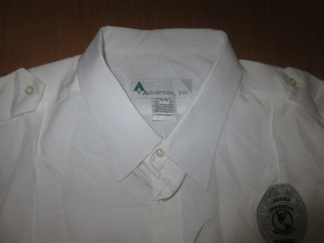 古着 半袖エポレット付シャツ ホワイト19-191/2 ビッグサイズ ワークシャツの画像5