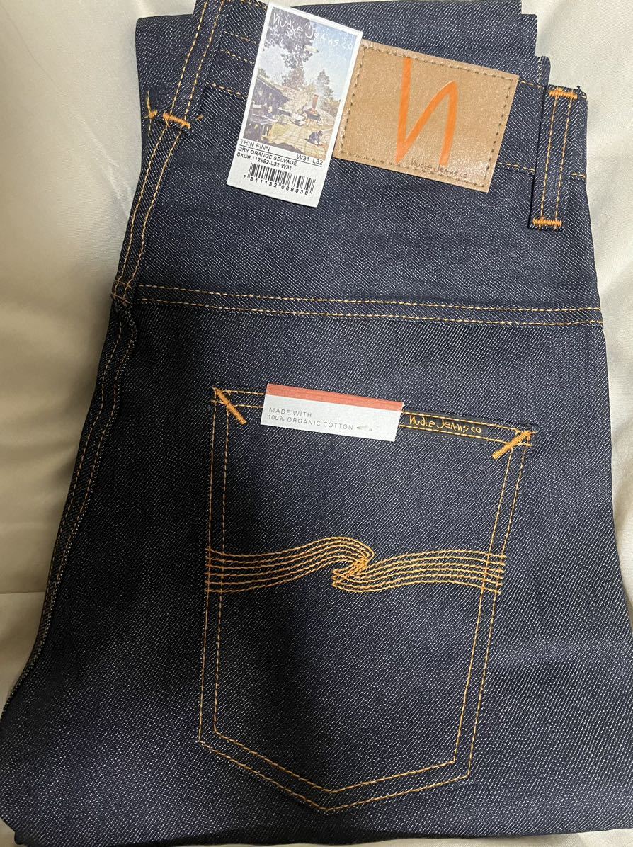 新着商品 nudie jeans thin finn selvage w31 l32 新品 セルビッジ