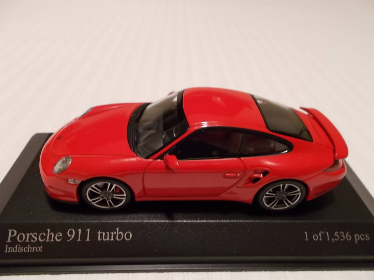 ミニチャンプス 1/43 ポルシェ 911 ターボ 2010 レッド Porsche 911