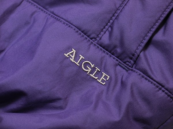 AIGLE　エーグル　リバーシブル　中綿入り　フーデット　ナイロンジャケット　正規品　8604-07453　フーディー　アウトドア　ブルゾン_画像7