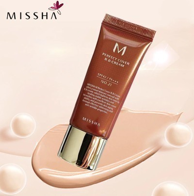 MISSHA パーフェクトカバーBBクリーム メイクしながらスキンケア 時短メイク 崩れない ナチュラル うるツヤ肌 下地いらず 若見え_画像1