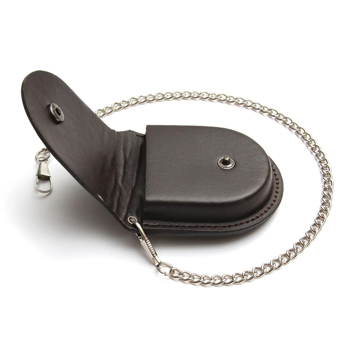 [ postage our company charge ] pocket watch holder box pouch portable waist bag leather storage case BB5048-02bk 2. black 