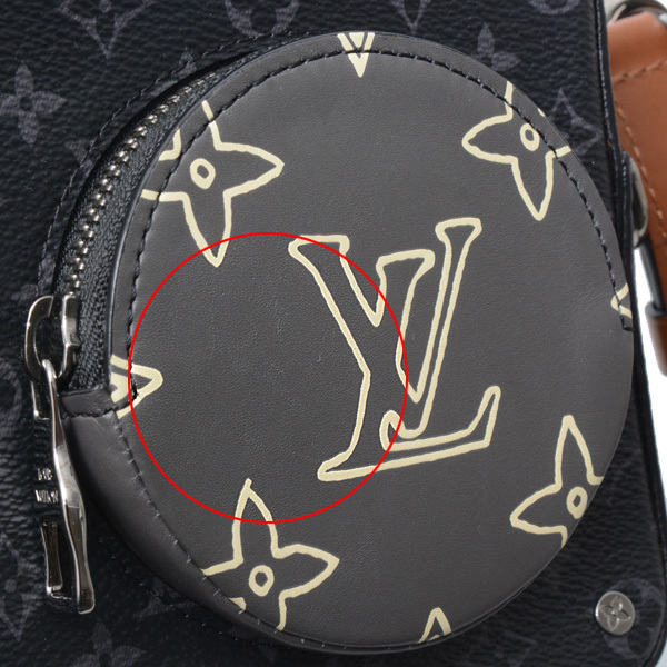 ルイヴィトン バッグ メンズ ヴォルガ オンストラップ ショルダーバッグ モノグラムエクリプス Louis Vuitton M69688 中古_画像6