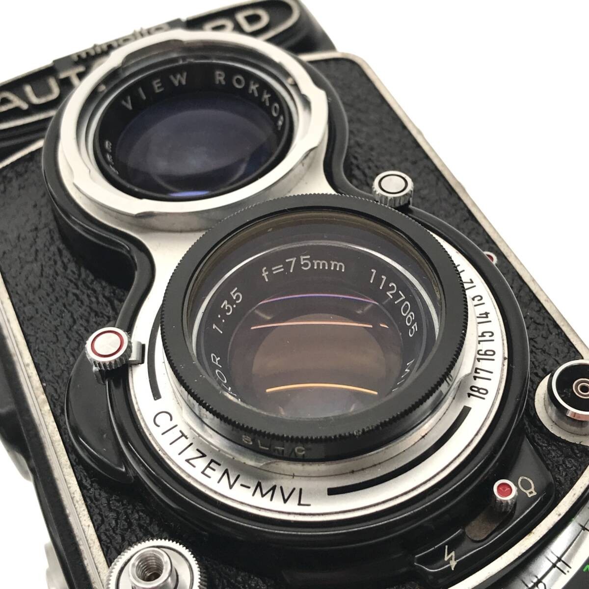 【動作品】minolta AUTOCORD III ROKKOR 75mm F3.5 ミノルタ オートコード 二眼レフカメラ 中判フィルムカメラ 単焦点レンズ 現状品 C3886_画像10