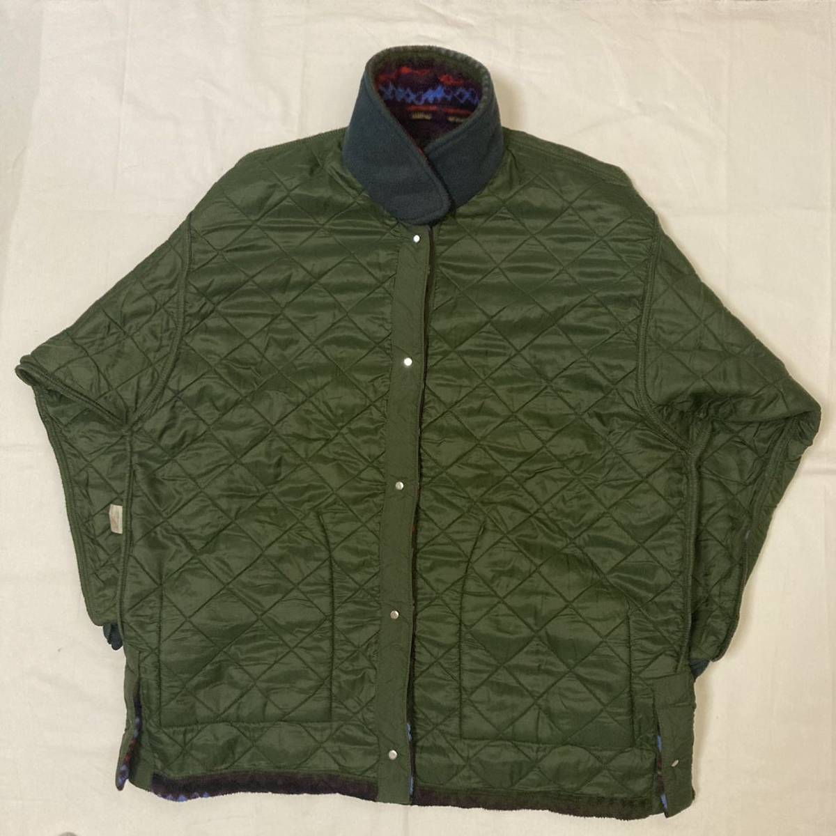 Lサイズ 極美品【1994・廃盤】patagonia ウィメンズ・プリテッド・キルテッド・シンチラ・ジャケット生産終了シャーリングコート スナップT_画像9