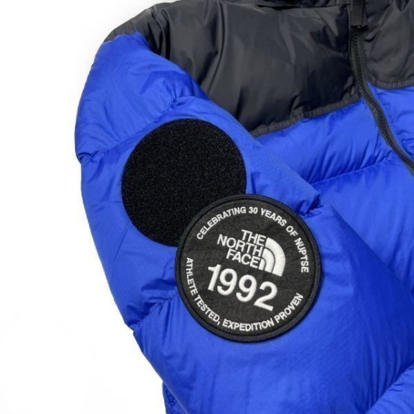 1円～!売切!【正規新品】THE NORTH FACE 1992 RETRO ANNIVERSARY NUPTSE JACKET ダウンジャケット 限定品 ロゴ刺繍 30周年(L)青190122-175_画像7