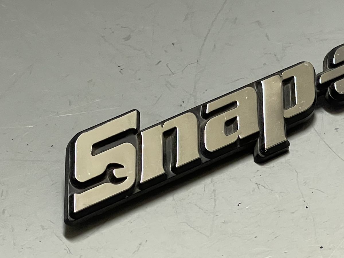  ■□Snap-on スナップオン 15年ほど前のエンブレム 純正Snapon工具 キャビネット メッキ ステッカー _画像2