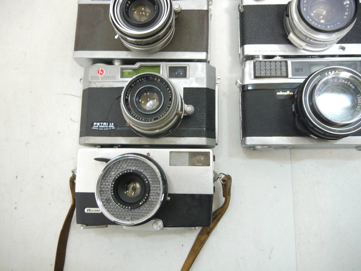 586 フィルムカメラ レンジファインダー カメラ 10台 まとめ Minolta AL/AL-E/PETRI 7/2.8/YASHICA/OLYMPUS 35SP/MAMIYA EE/RICOH AUTO35_画像4