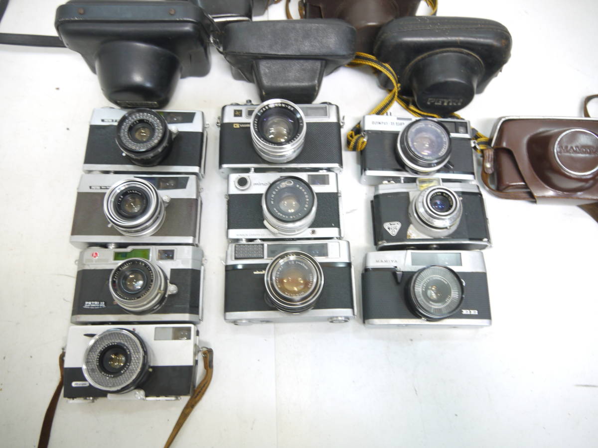 586 フィルムカメラ レンジファインダー カメラ 10台 まとめ Minolta AL/AL-E/PETRI 7/2.8/YASHICA/OLYMPUS 35SP/MAMIYA EE/RICOH AUTO35_画像1