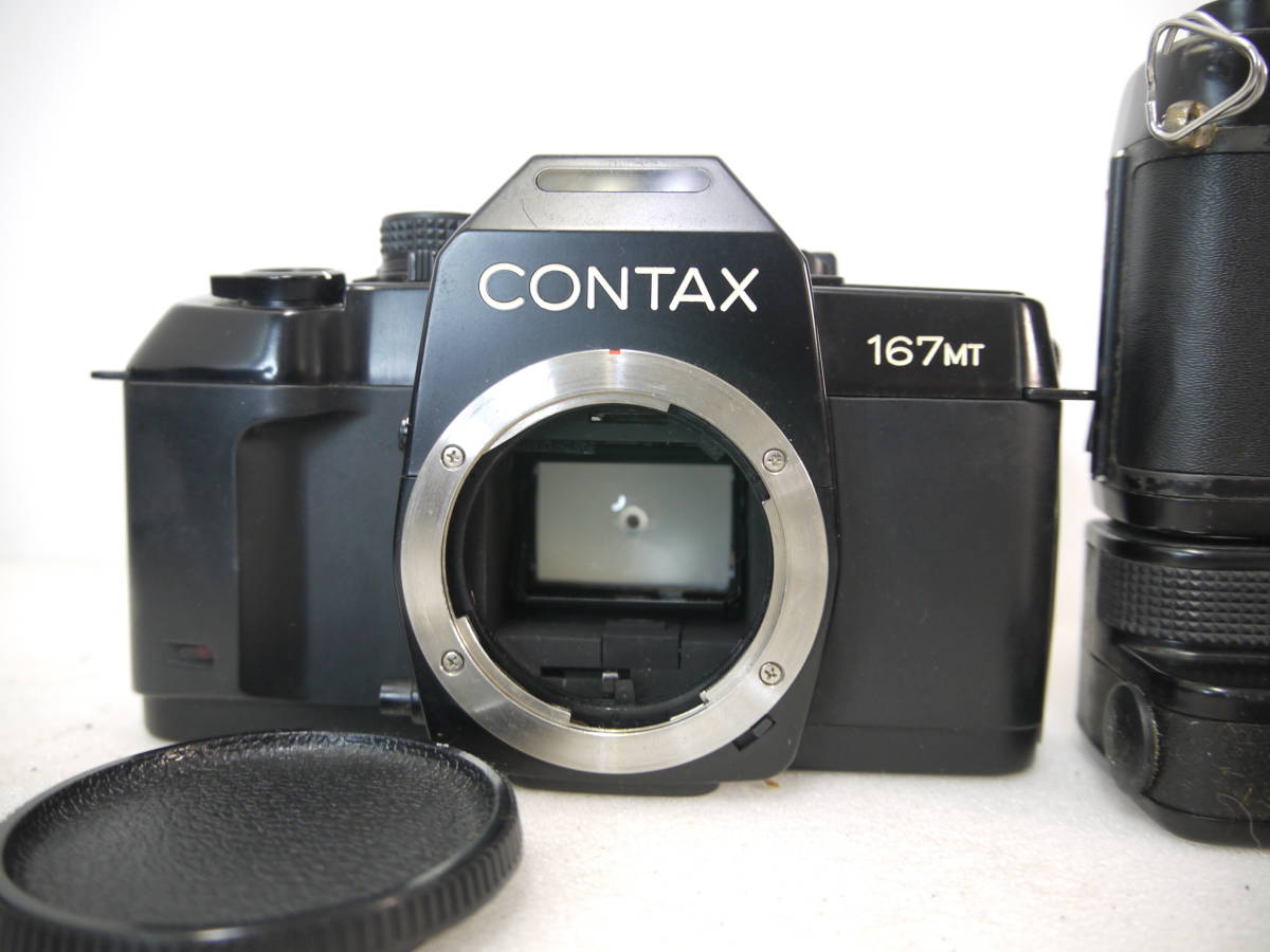 615 CONTAX RTS/167MT コンタックス カメラボディ 2台/REAL TIME WINDER フィルムカメラ ブラックボディ_画像3